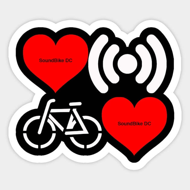 Heart Sound Bike Heart W Sticker by danlesh